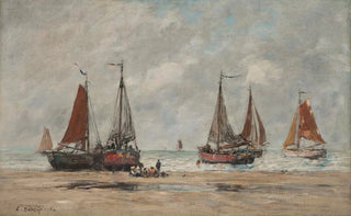 Eugne Boudin - Bateaux de pche Schveningue.webp