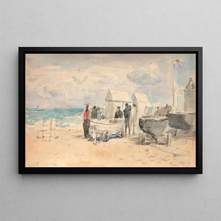 Eugne Boudin - Les canots sur la plage Trouville.webp