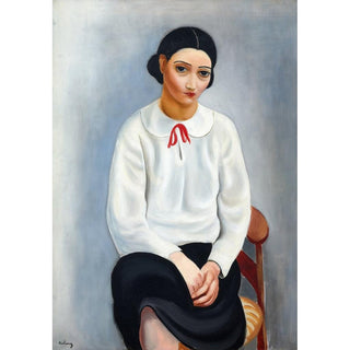 Femme au Corsage Blanc - Moïse Kisling | Reproduction Tableau Décoration murale affiche copie