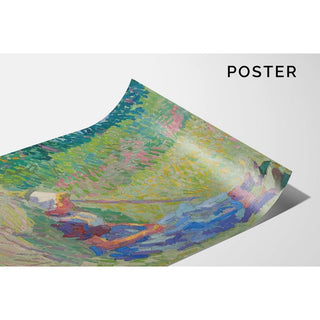 Fille se reposant contre une meule de foin - Jan Toorop | Reproduction Tableau Décoration murale affiche copie