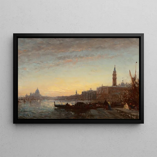 Flix Ziem - Gondoliers at Esclavons Quay Venice.webp