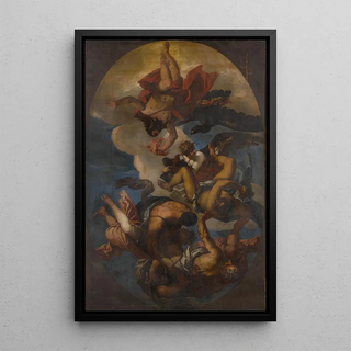 Follower Of Paolo Veronese - Jupiter throwing thunderbolts at the vices.webp
