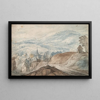Follower of Jan Brueghel the Elder - Landscape with Village near Crossroads and Distant View.webp