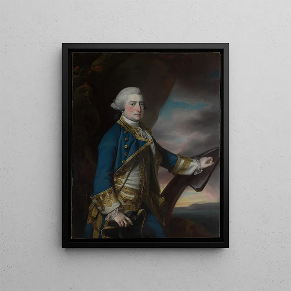 Admiraal Harry Paulet 1719-1794 Zesde hertog van Bolton - Francis Cotes — ingelijst kunstwerk aan de muur