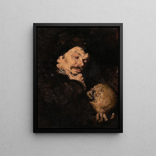 Frank Duveneck - Man Holding a Skull.webp