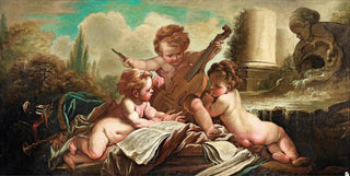 Franois Boucher - Les Petits Oiseleurs Les Enfants Musiciens.webp
