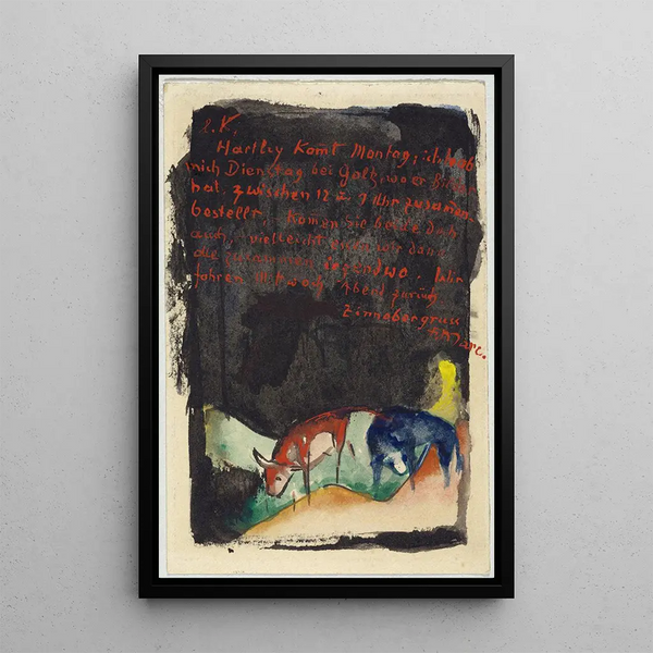 Vermillon - Franz Marc — ingelijst kunstwerk aan de muur