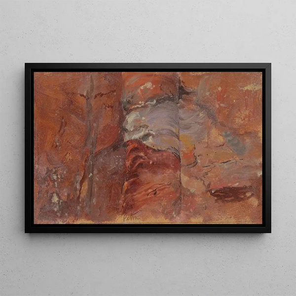 Studie van Rotsen Petra - Frederic Edwin Church — ingelijst kunstwerk aan de muur