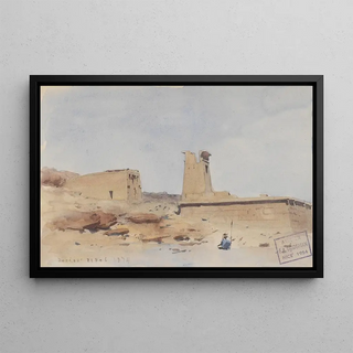 Frederick Arthur Bridgman - The Temple of Dendur Showing the Pylon and Terrace.webp