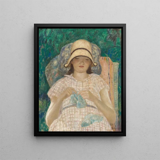 Frederick Carl Frieseke - Girl Knitting.webp