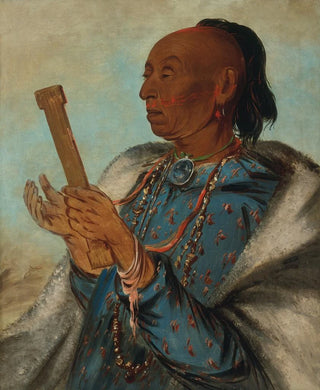 George Catlin - AhTnWeTuck Cock Turkey Repeating His Prayer.webp