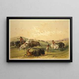 George Catlin - Buffalo Hunt A Numerous Group.webp