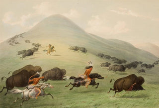George Catlin - Buffalo Hunt Horseback.webp