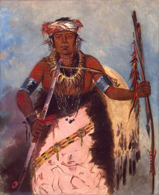 George Catlin - NotchEeNngA No Heart Called White Cloud Chief of The Tribe.webp