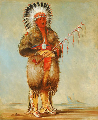 George Catlin - RwNoWayWhKrah Loose Pipestem a Brave.webp