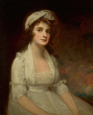 George Romney - Portrait Of Miss Elizabeth Tighe 1774 1857 HalfLength Wearing A White Dress.webp