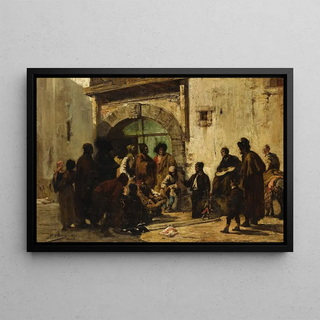 Georges Jules Victor Clairin - A Puppetshow On A Spanish Street.webp