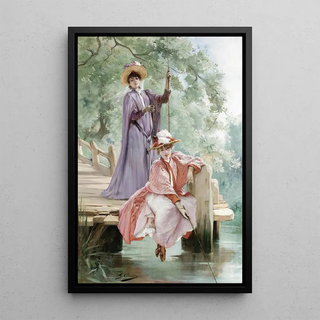Georges Jules Victor Clairin - Elegant Ladies Fishing.webp