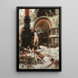 Georges Jules Victor Clairin - Tambourmajor de larme franaise donnant manger aux pigeons de la place SaintMarc Venise.webp