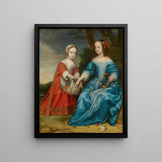 Gerard van Honthorst - Double Portrait of Prince Willem III 1650 1702 and his Aunt MariaPrincess of Orange 16421688 as Children.webp