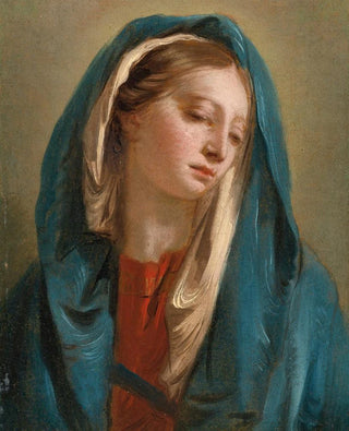 Giovanni Battista Tiepolo - The Madonna Facing Front And Wearing A Blue Cloak.webp