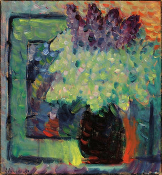 Grand nature morte, bouquet de lilas dans un vase - Alexej von Jawlensky