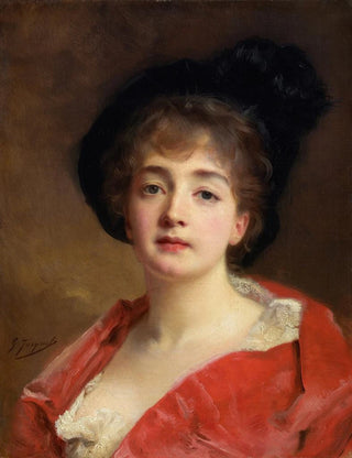 Gustave Jean Jacquet - Woman In Red.webp