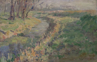 Gustave Loiseau - Paysage ruisseau dans la campagne.webp