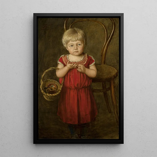 Hans Thoma - Portrait of Ela with a basket.webp