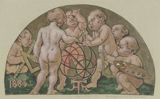 Hans Thoma - Putten mit Armillarsphre aus dem zerstrten Mosaik am Haus Zum Kaiser Karl an der Frankfurter Hauptwache.webp