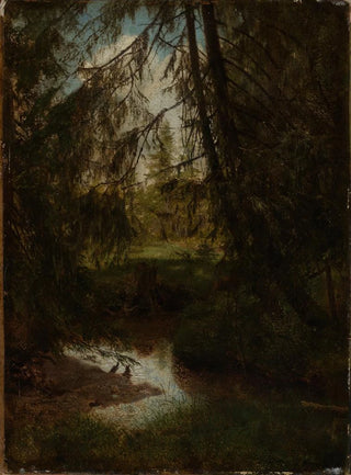 Hans Thoma - Tannen am Waldbach.webp