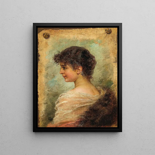 Hans Zatzka - Profile Portrait of a Young Woman.webp