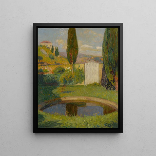 Henri Martin - Bassin ouest du Parc de Marquayrol avec vue sur latelier dHenri Martin.webp