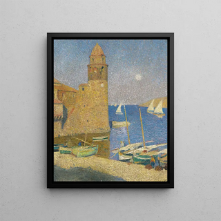 Henri Martin - La Tour De Collioure Lever De Lune.webp