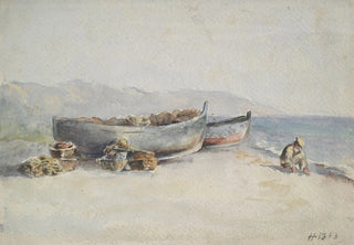 Hercules Brabazon Brabazon - Fishing boats on the shore.webp