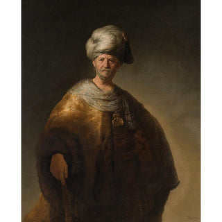 Homme en costume oriental Le noble slave - Rembrandt van Rijn | Reproduction Tableau Décoration murale affiche copie