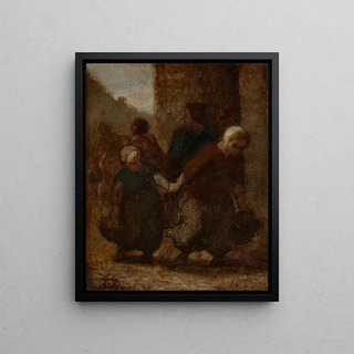 Honor Daumier - Enfants courant Sortie de lcole.webp