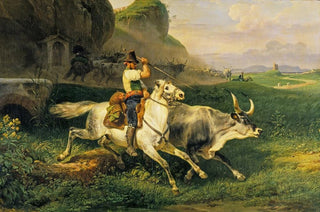 Horace Vernet - A Roman Herdsman driving Cattle.webp