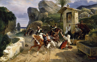Horace Vernet - Italian Brigands Surprised By Papal Troops.webp