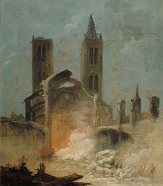 Hubert Robert - La Dmolition de lglise SaintJeanenGrve en 1800.webp