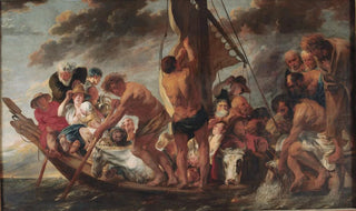 Jacob Jordaens - The Tribute Money Peter Finding the Silver Coin in the Mouth of the Fish Also called The Ferry Boat to Antwerp.webp