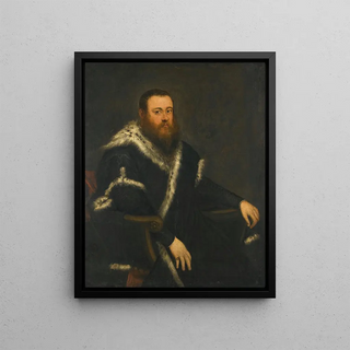 Jacopo Tintoretto - Portrait Of A Bearded Man In A Black Robe With Fur.webp