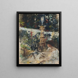 James Jebusa Shannon - Reading by the fountain.webp