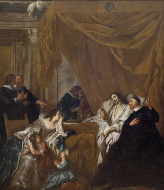 JeanFranois de Troy - St Vincent De Paul At The Deathbed Of Louis XIII.webp