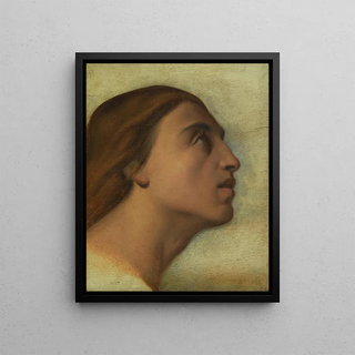 JeanHippolyte Flandrin - A Study Of The Head Of Saint John The Evangelist In Profile.webp