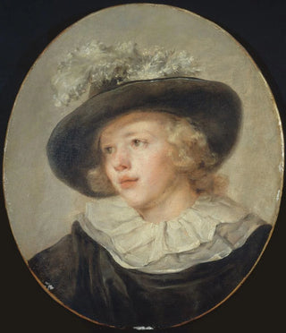 JeanHonor Fragonard - Portrait de jeune garon avec un chapeau plumes.webp