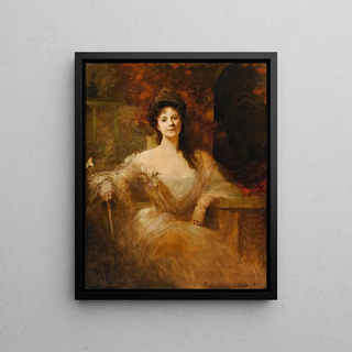 JeanJosephBenjamin Constant - Portrait of An Elegant Lady.webp