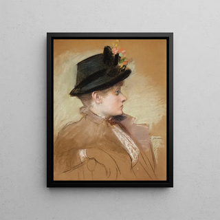 JeanLouis Forain - Portrait dune jeune lgante au chapeau.webp