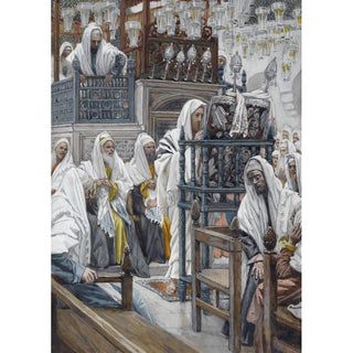 Jésus déroule le livre dans la synagogue - James Tissot | Reproduction Tableau Décoration murale affiche copie