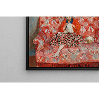 Jeune Fille Cousant sur un Canapé - Henri Lebasque | Reproduction Tableau Décoration murale affiche copie